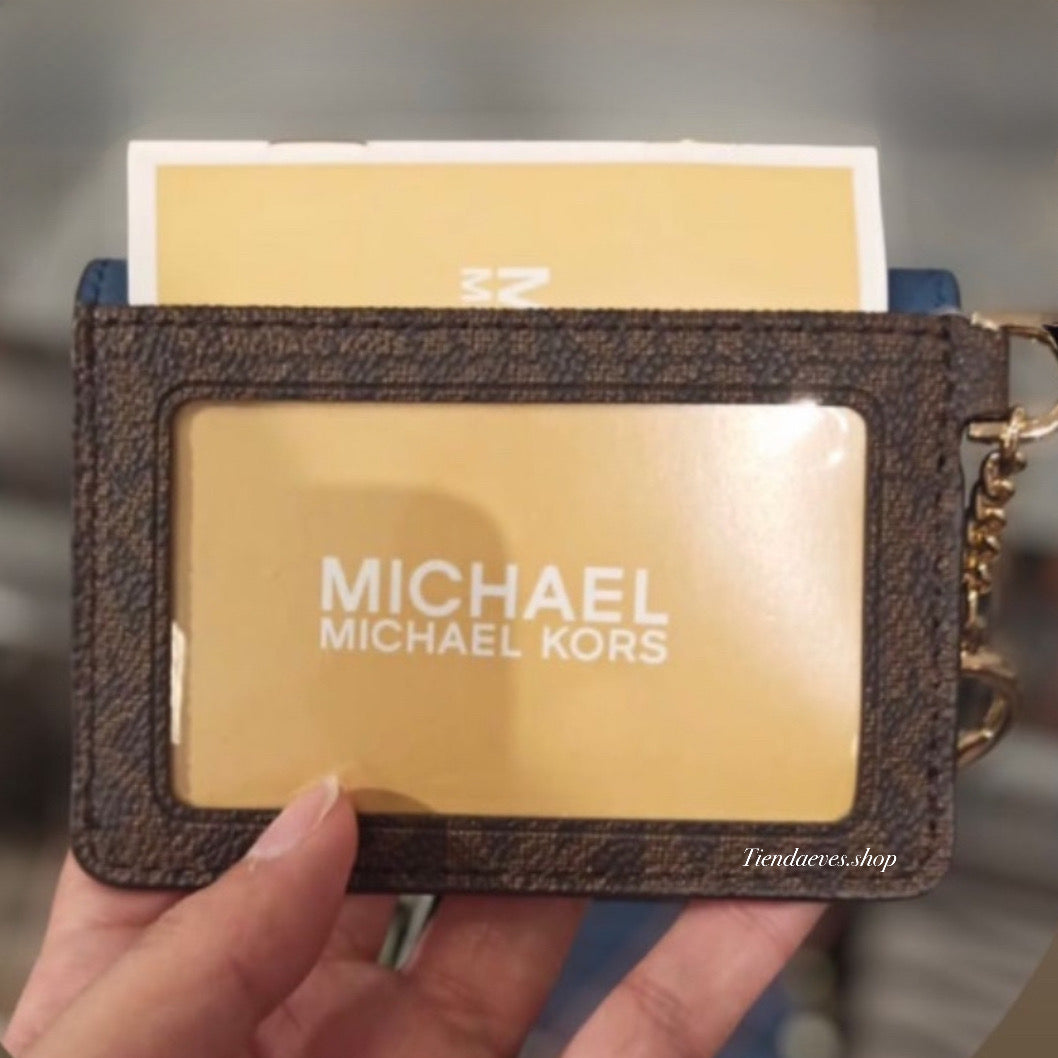 BILLETERA MICHAEL KORS LOGO VAINILLA LOGO NEGRO