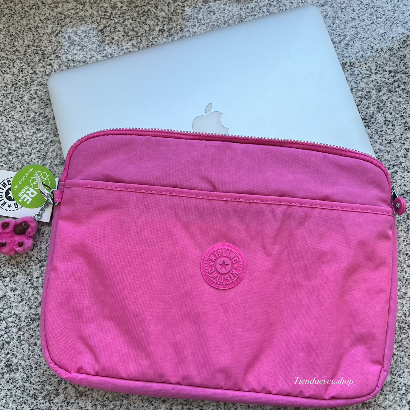 FUNDA NOTEBOOK KIPLING MODELO SLEEVE POWERFUL PINK