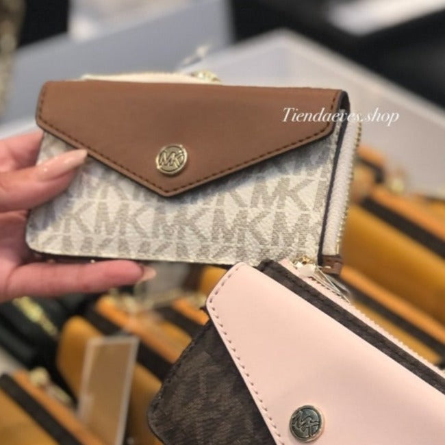 BILLETERA MICHAEL KORS LOGO VAINILLA