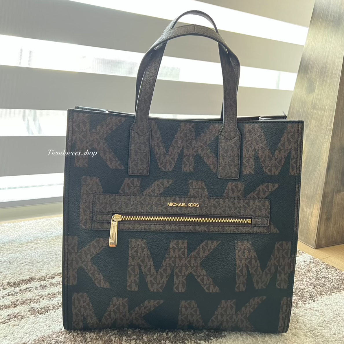 TOTE MICHAEL KORS KENLY LARGE BLACK LOGO