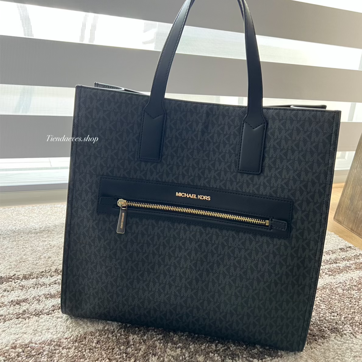 TOTE MICHAEL KORS KENLY LARGE BLACK LOGO