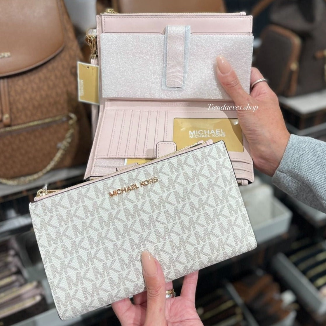 BILLETERA MICHAEL KORS JET SET TRAVEL DOUBLE ZIP