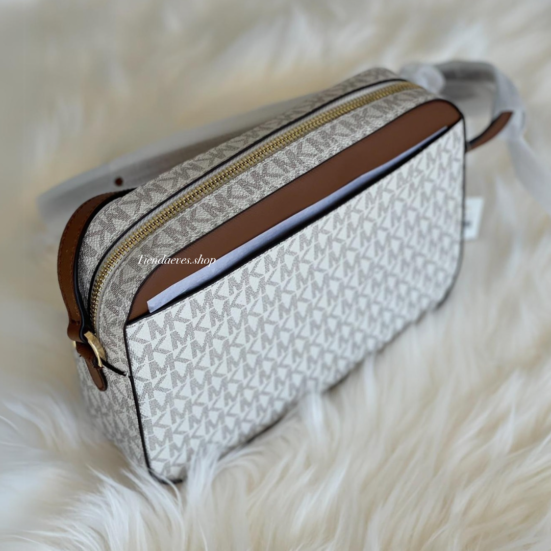 CROSSBODY MICHAEL KORS MODELO JET SET LARGE LOGO VAINILLA