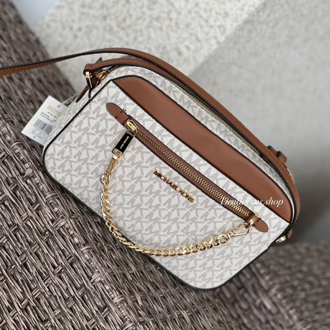 CROSSBODY MICHAEL KORS MODELO JET SET LARGE LOGO VAINILLA