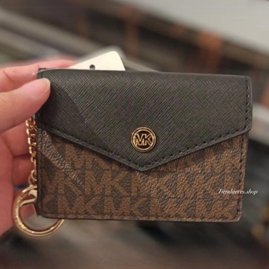 BILLETERA MICHAEL KORS LOGO VAINILLA LOGO NEGRO