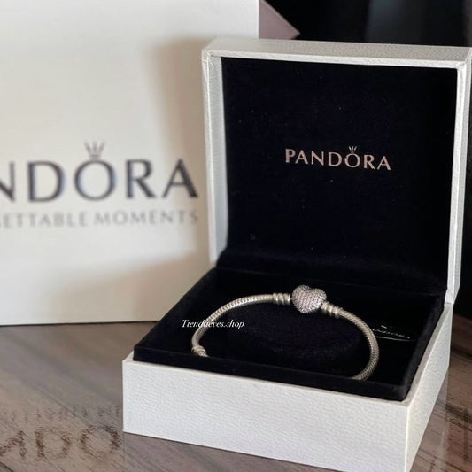 PULSERA PANDORA MOMENTS CORAZON CON CIRCONES