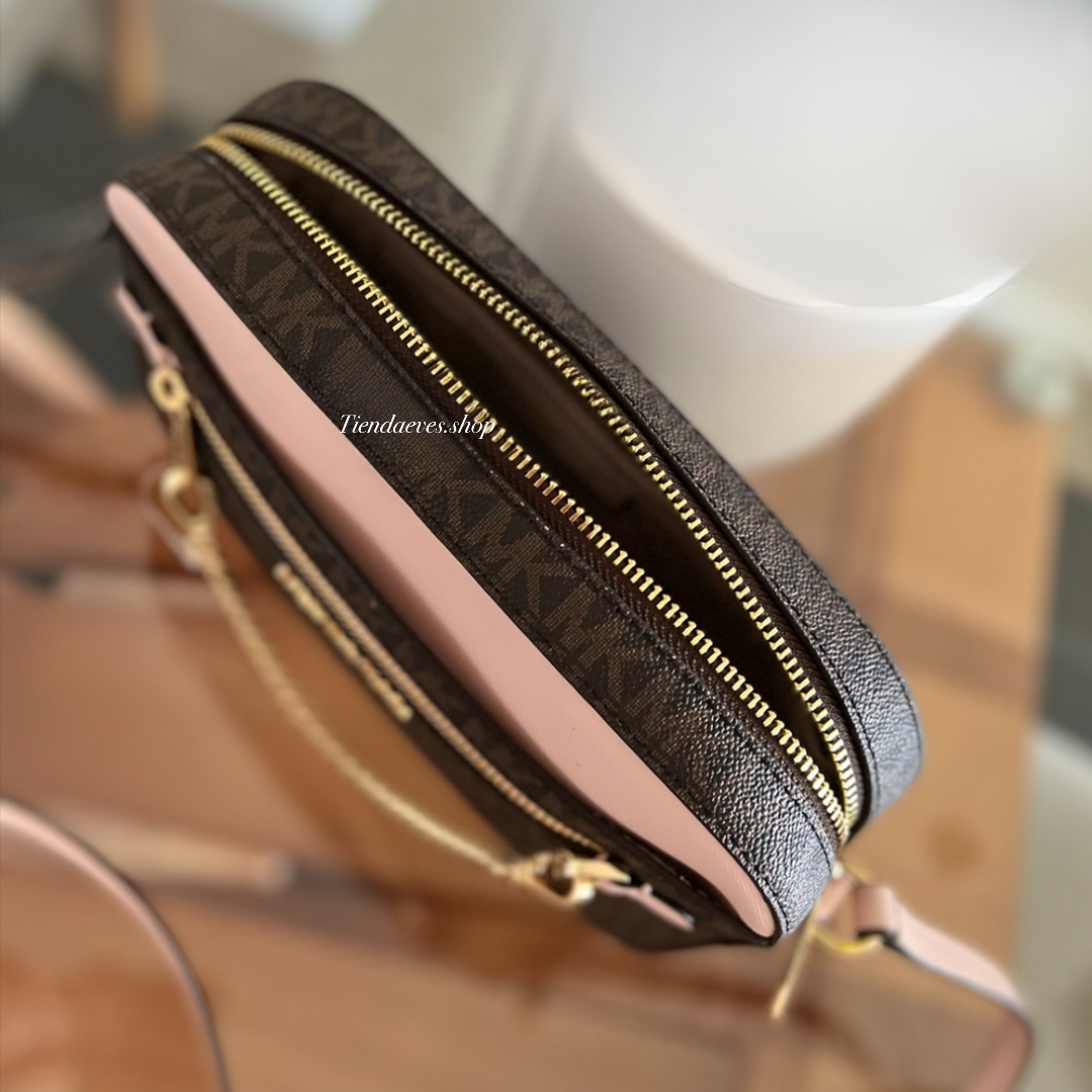 CROSSBODY MICHAEL KORS MODELO JET SET CHAIN POWDER BLUSH BROWN