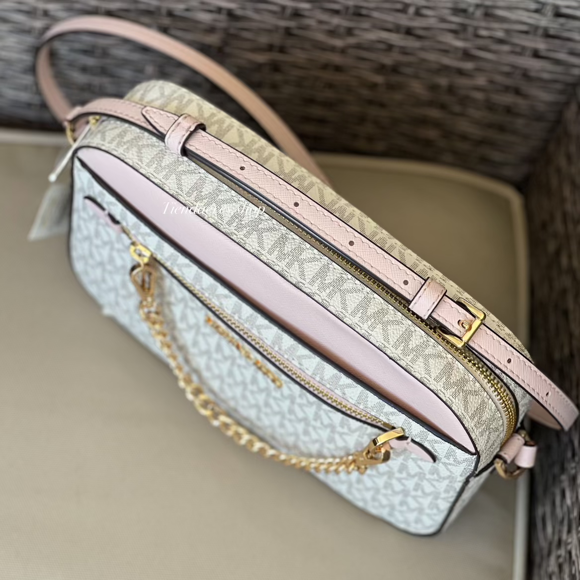 CROSSBODY MICHAEL KORS MODELO JET SET CHAIN POWDER BLUSH