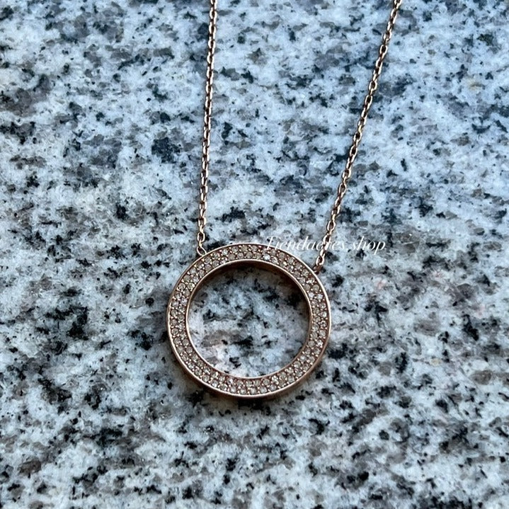 COLLAR MICHAEL KORS CIRCULO CIRCONES ROSE GOLD